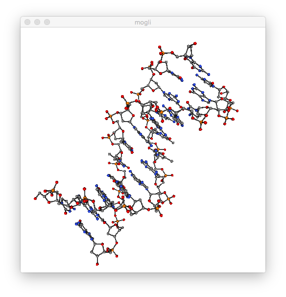 DNA rendered in a GR window