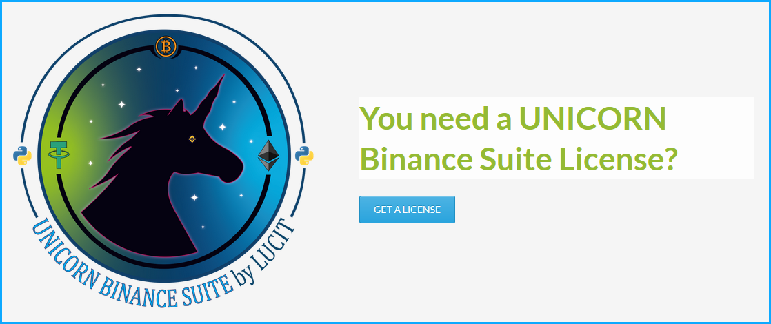 Get a UNICORN Binance Suite License