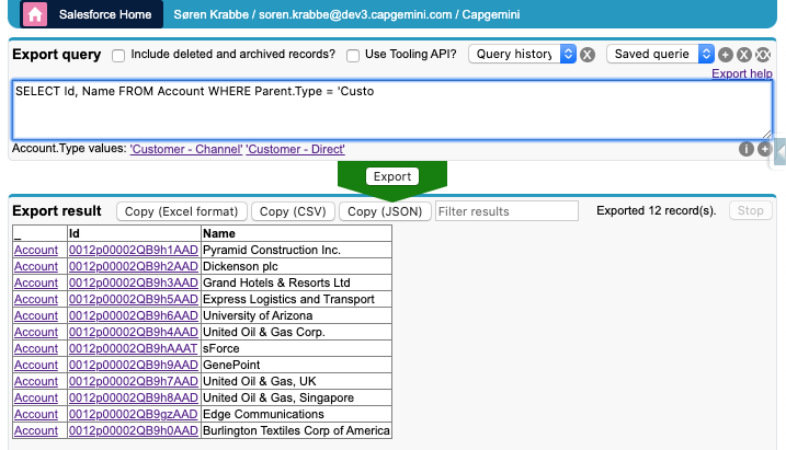 Data exporter